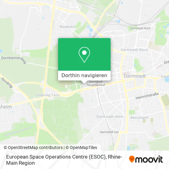 European Space Operations Centre (ESOC) Karte