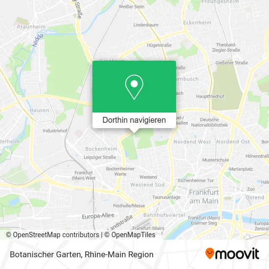 Botanischer Garten Karte