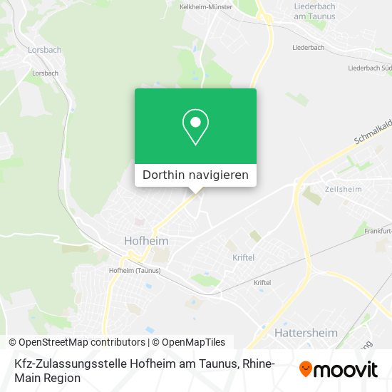 Kfz-Zulassungsstelle Hofheim am Taunus Karte