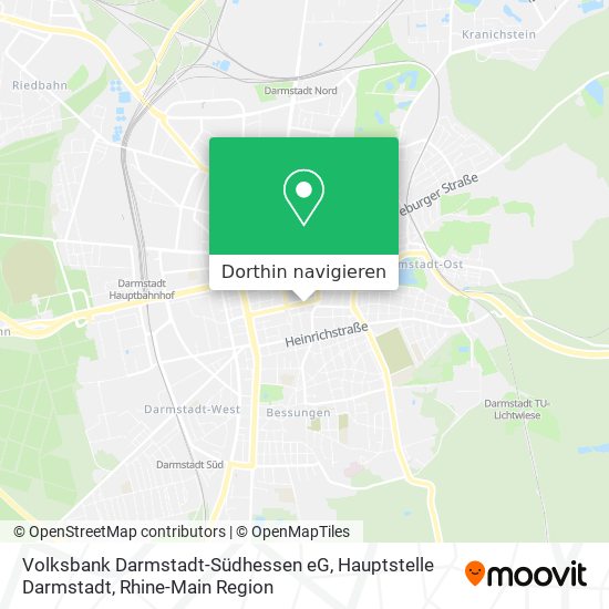 Volksbank Darmstadt-Südhessen eG, Hauptstelle Darmstadt Karte