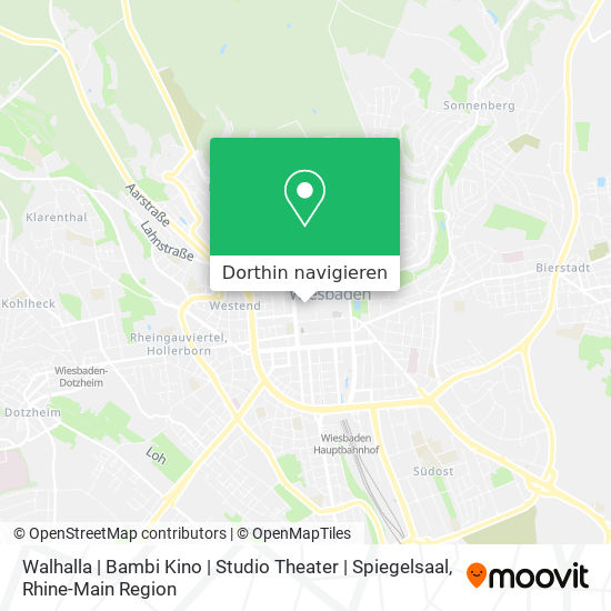 Walhalla | Bambi Kino | Studio Theater | Spiegelsaal Karte