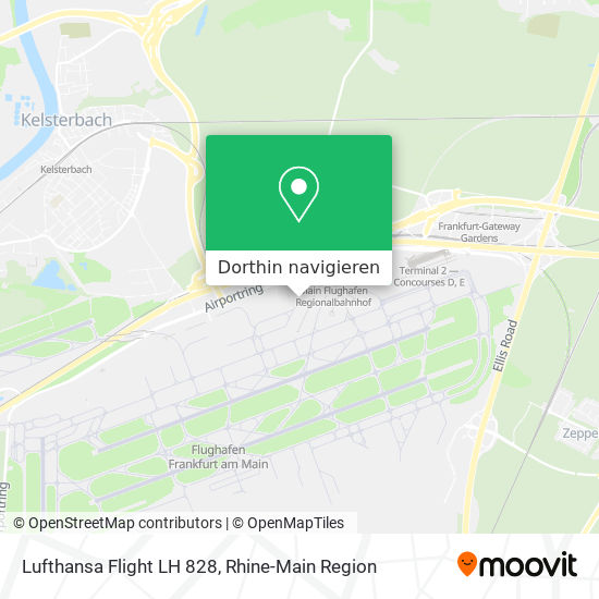 Lufthansa Flight LH 828 Karte