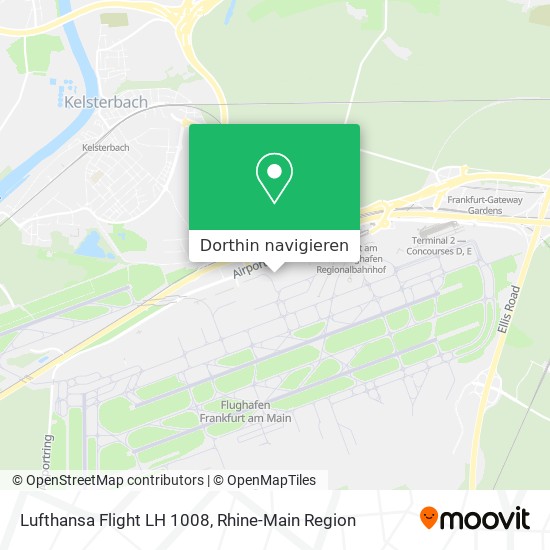 Lufthansa Flight LH 1008 Karte