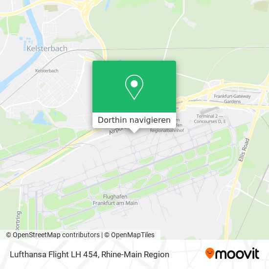 Lufthansa Flight LH 454 Karte