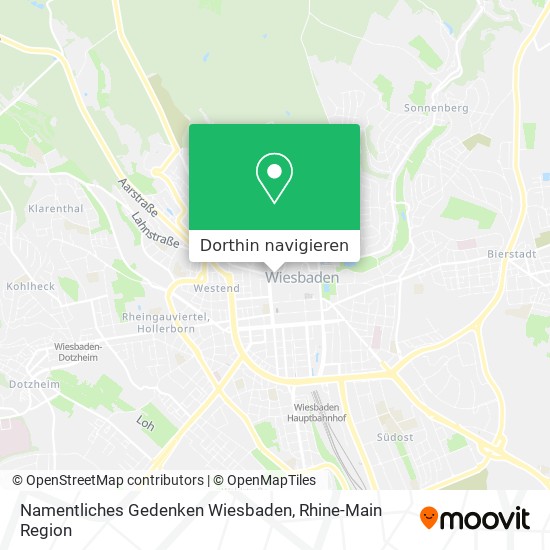 Namentliches Gedenken Wiesbaden Karte