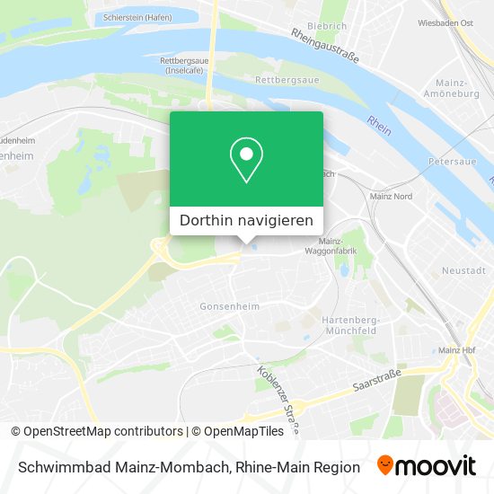 Schwimmbad Mainz-Mombach Karte