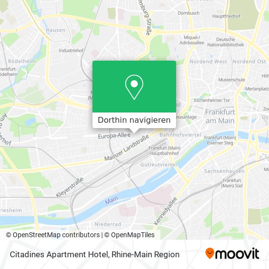 Citadines Apartment Hotel Karte