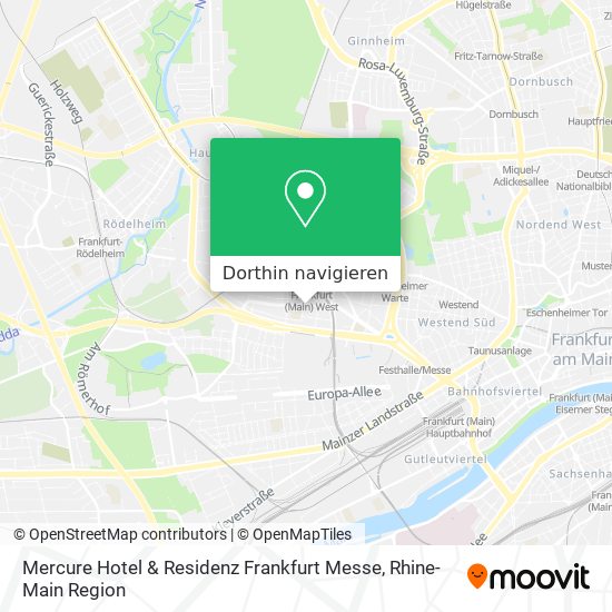 Mercure Hotel & Residenz Frankfurt Messe Karte