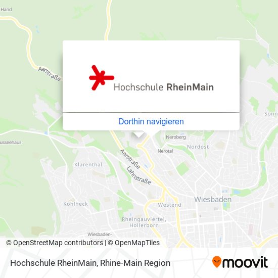 Hochschule RheinMain Karte