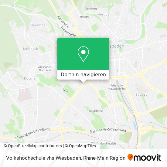 Volkshochschule vhs Wiesbaden Karte