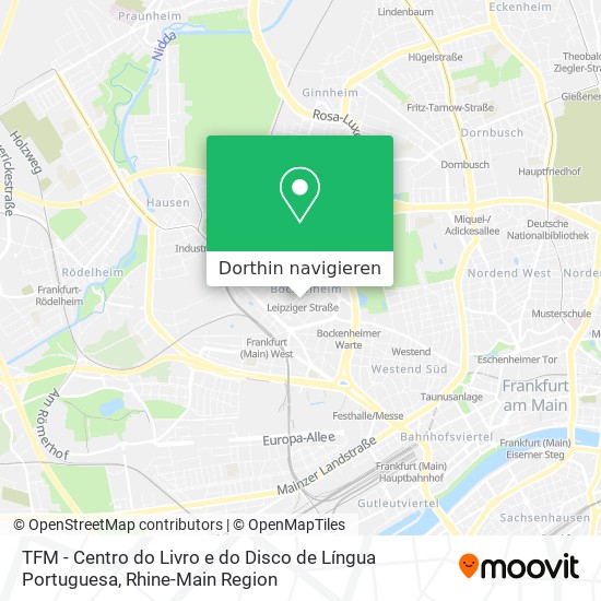 TFM - Centro do Livro e do Disco de Língua Portuguesa Karte