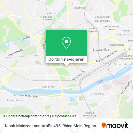 Kiosk Mainzer Landstraße 495 Karte