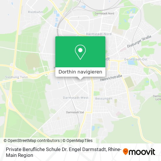 Private Berufliche Schule Dr. Engel Darmstadt Karte