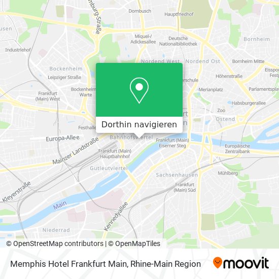 Memphis Hotel Frankfurt Main Karte