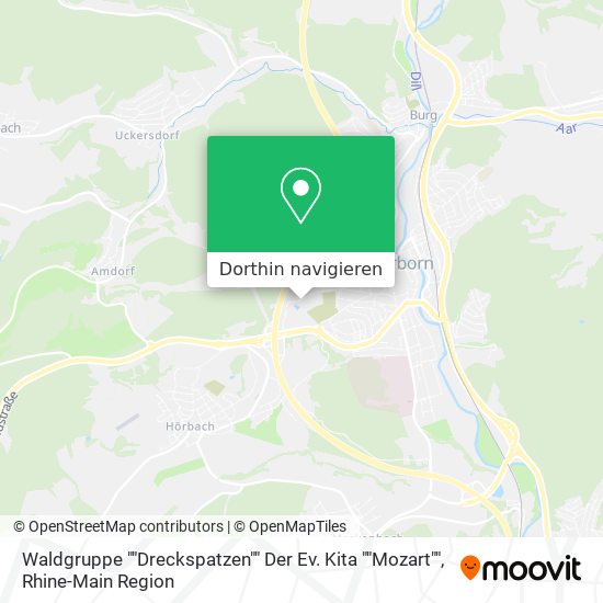 Waldgruppe ""Dreckspatzen"" Der Ev. Kita ""Mozart"" Karte