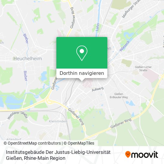 Institutsgebäude Der Justus-Liebig-Universität Gießen Karte