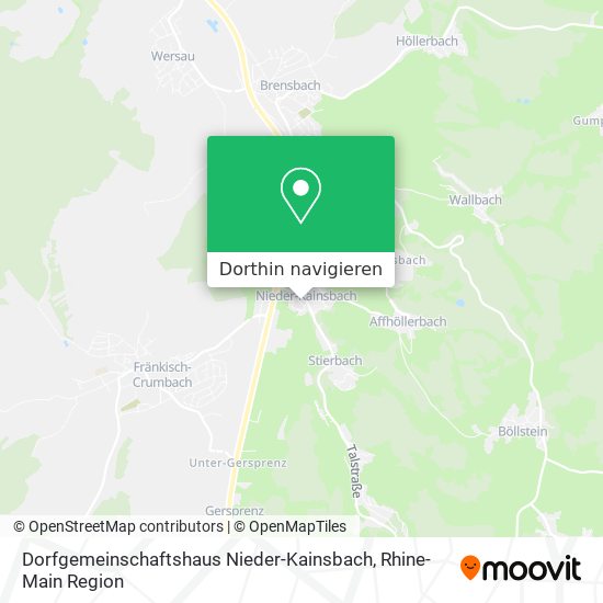Dorfgemeinschaftshaus Nieder-Kainsbach Karte