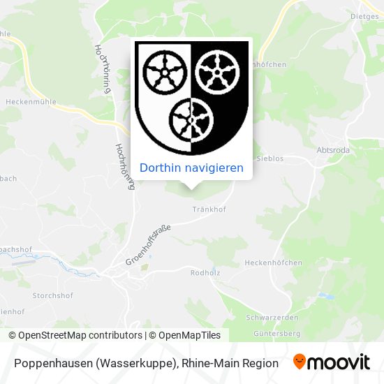 Poppenhausen (Wasserkuppe) Karte