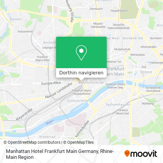 Manhattan Hotel Frankfurt Main Germany Karte