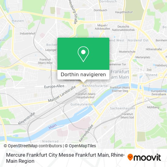 Mercure Frankfurt City Messe Frankfurt Main Karte