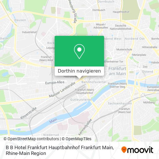B B Hotel Frankfurt Hauptbahnhof Frankfurt Main Karte