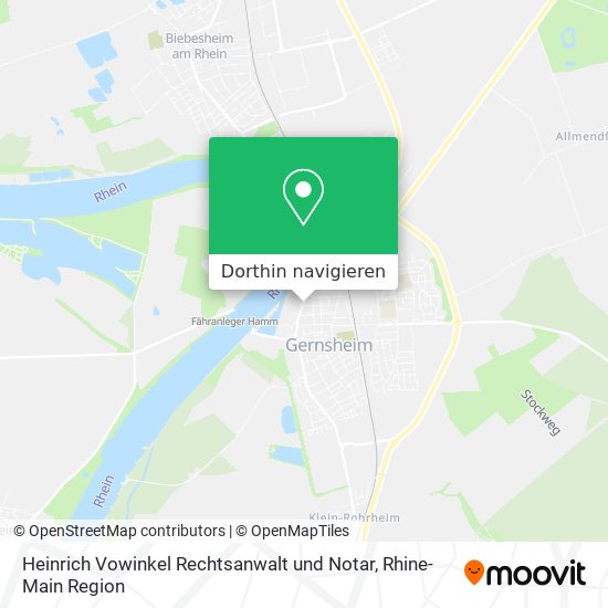 Heinrich Vowinkel Rechtsanwalt und Notar Karte