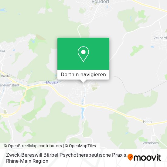 Zwick-Bereswill Bärbel Psychotherapeutische Praxis Karte
