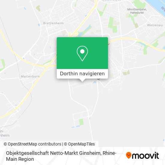 Objektgesellschaft Netto-Markt Ginsheim Karte