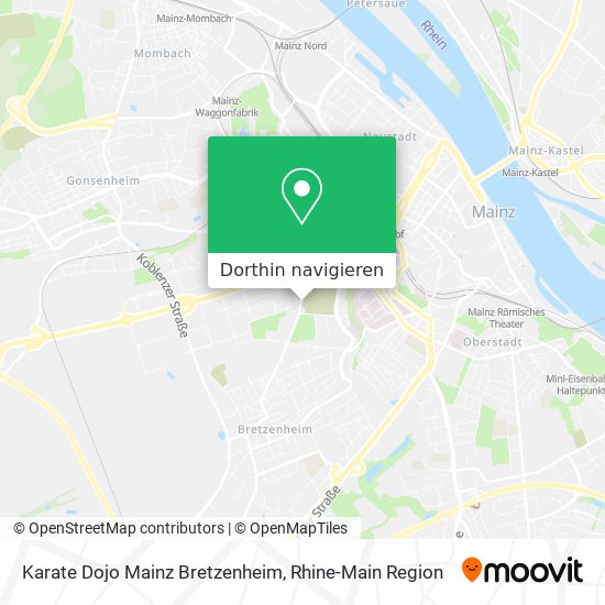 Karate Dojo Mainz Bretzenheim Karte