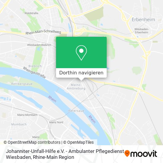 Johanniter-Unfall-Hilfe e.V. - Ambulanter Pflegedienst Wiesbaden Karte