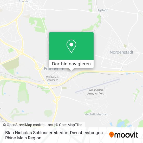 Blau Nicholas Schlossereibedarf Dienstleistungen Karte