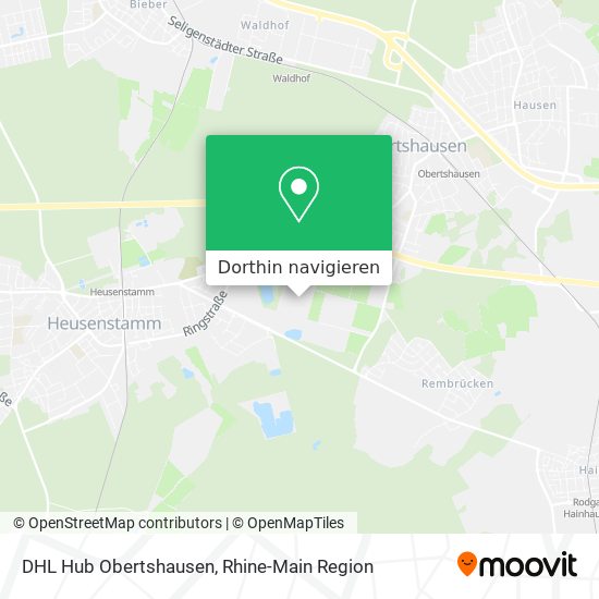 DHL Hub Obertshausen Karte