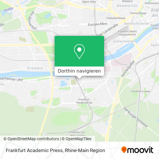 Frankfurt Academic Press Karte