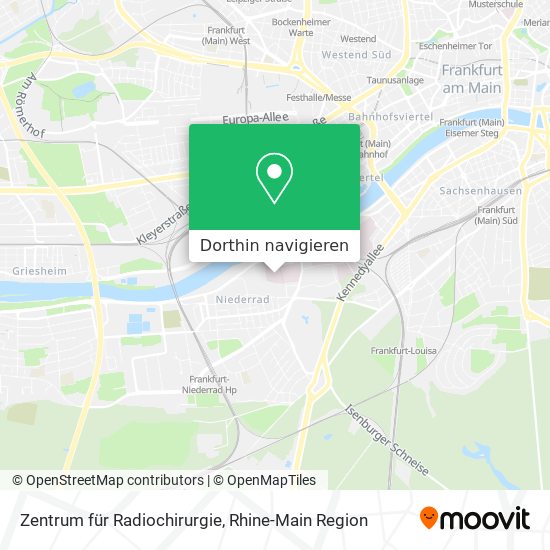 Zentrum für Radiochirurgie Karte