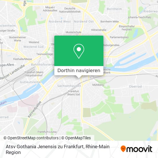 Atsv Gothania Jenensis zu Frankfurt Karte