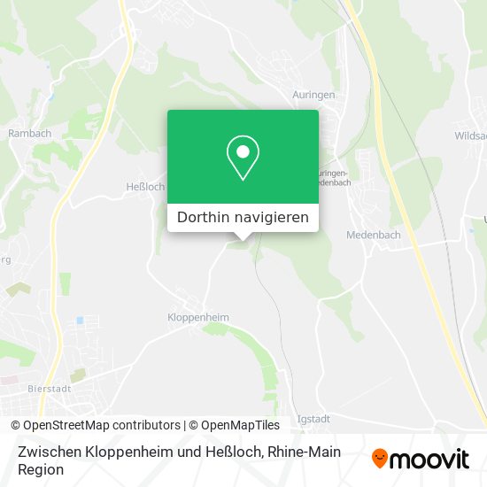 Zwischen Kloppenheim und Heßloch Karte