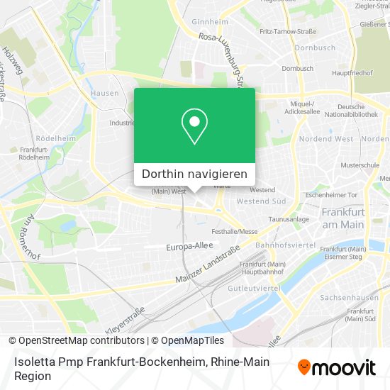 Isoletta Pmp Frankfurt-Bockenheim Karte
