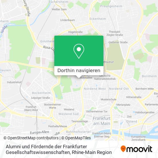 Alumni und Fördernde der Frankfurter Gesellschaftswissenschaften Karte