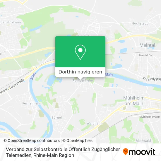 Verband zur Selbstkontrolle Öffentlich Zugänglicher Telemedien Karte