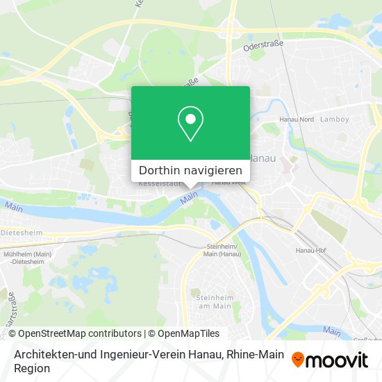 Architekten-und Ingenieur-Verein Hanau Karte