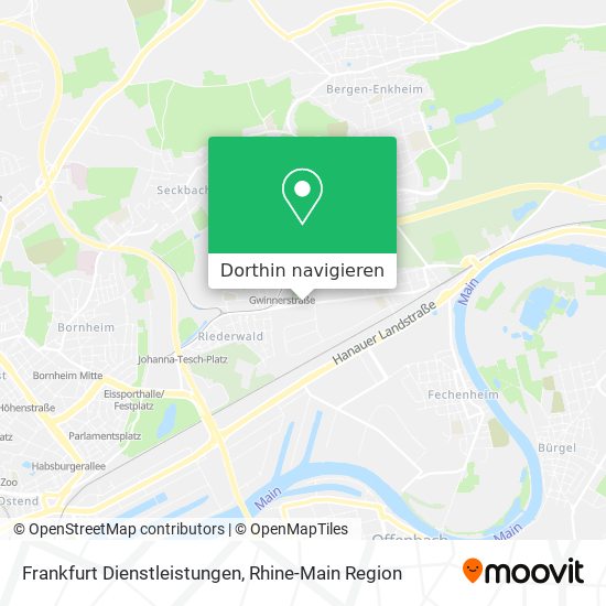 Frankfurt Dienstleistungen Karte