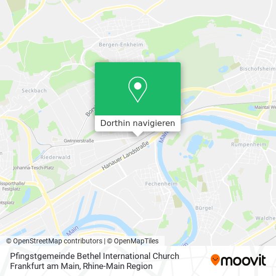 Pfingstgemeinde Bethel International Church Frankfurt am Main Karte