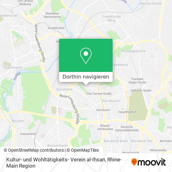 Kultur- und Wohltätigkeits- Verein al-Ihsan Karte