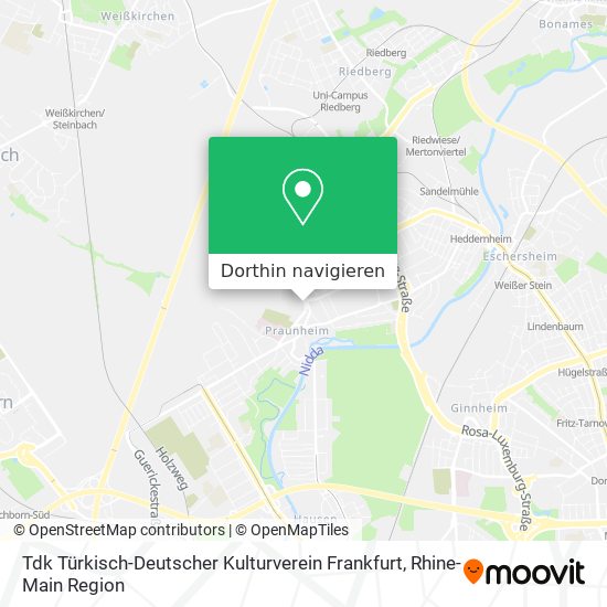 Tdk Türkisch-Deutscher Kulturverein Frankfurt Karte