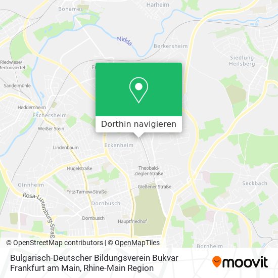 Bulgarisch-Deutscher Bildungsverein Bukvar Frankfurt am Main Karte