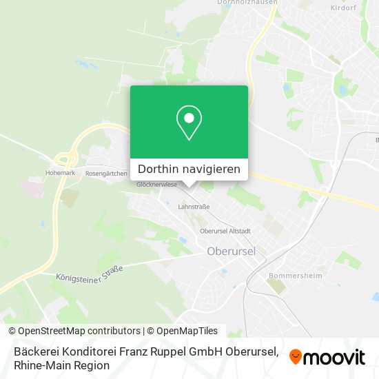 Bäckerei Konditorei Franz Ruppel GmbH Oberursel Karte