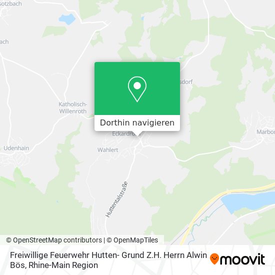 Freiwillige Feuerwehr Hutten- Grund Z.H. Herrn Alwin Bös Karte