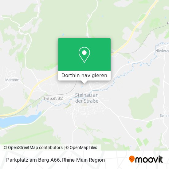 Parkplatz am Berg A66 Karte