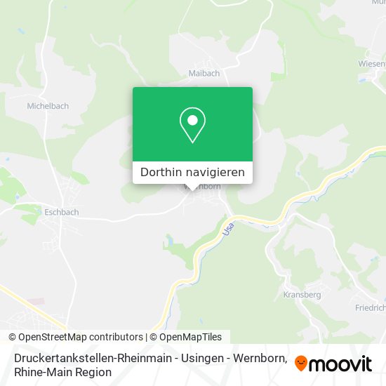 Druckertankstellen-Rheinmain - Usingen - Wernborn Karte