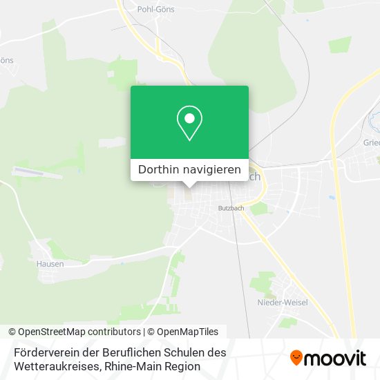 Förderverein der Beruflichen Schulen des Wetteraukreises Karte